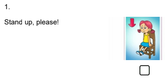 Kiểm tra tiếng Anh lớp 3 Unit 6 Stand Up!