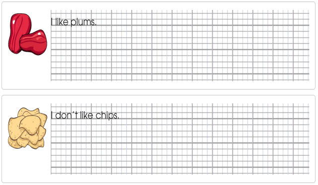 Tập viết Tiếng Anh lớp 1 Unit 9 I Like Plums