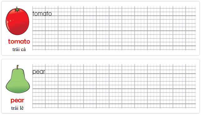 Tập viết Tiếng Anh lớp 2 Unit 9: Lunchtime!