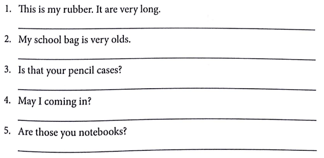 Bài tập ngữ pháp tiếng Anh lớp 3 Unit 8 This is my pen