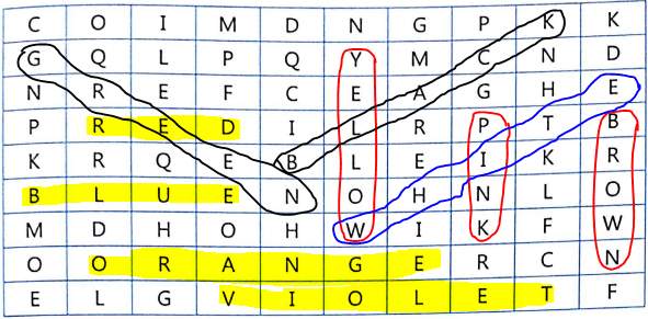 Bài tập từ vựng tiếng Anh lớp 3 Unit 9 What color is it?