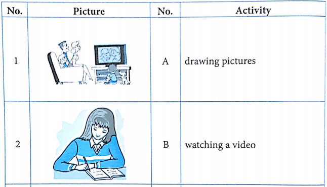 Bài tập từ vựng tiếng Anh lớp 4 Unit 9 What are they doing?