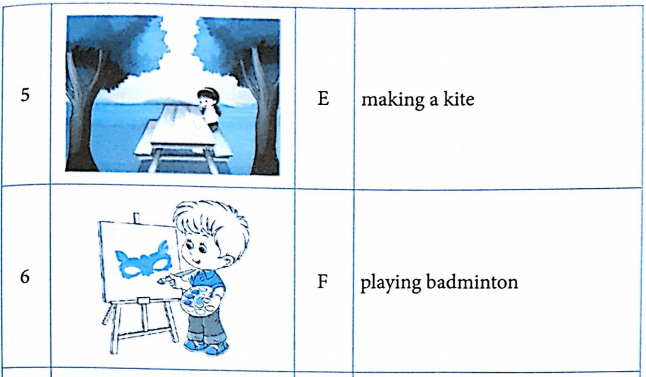 Bài tập từ vựng tiếng Anh lớp 4 Unit 9 What are they doing?