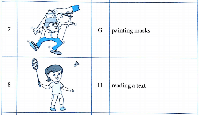 Bài tập từ vựng tiếng Anh lớp 4 Unit 9 What are they doing?