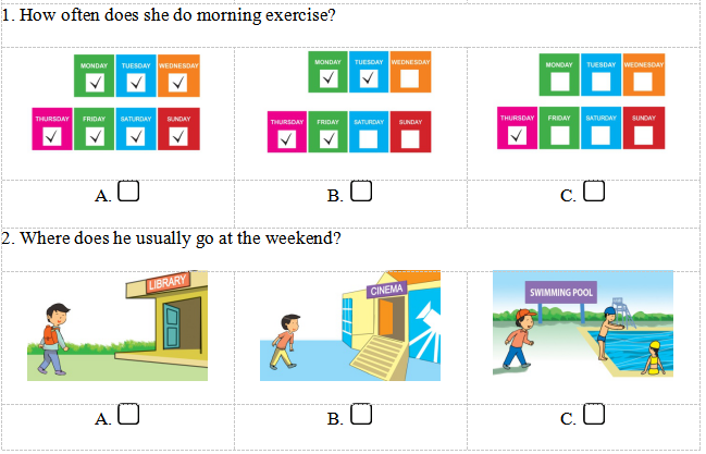 Đề thi học kì 1 lớp 5 môn tiếng Anh có file nghe