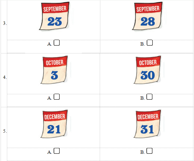 Đề thi tiếng Anh lớp 4 học kì 1 có file nghe năm 2019 - 2020