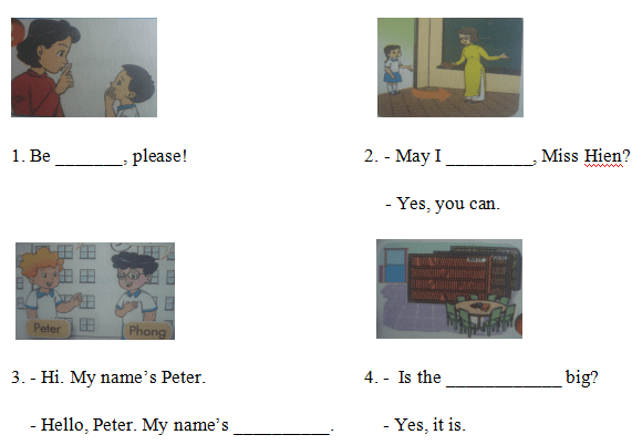 Đề kiểm tra tiếng Anh lớp 3 học kì 1 năm 2019 - 2020