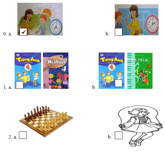 Đề kiểm tra tiếng Anh lớp 4 học kỳ 1 có file nghe năm 2019 - 2020