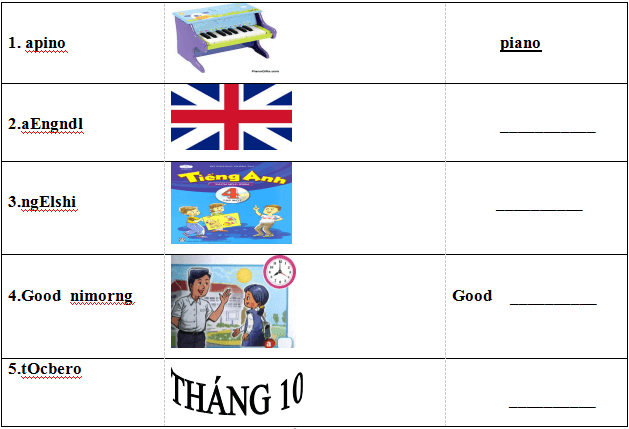 Đề kiểm tra tiếng Anh lớp 4 học kỳ 1 có file nghe năm 2019 - 2020
