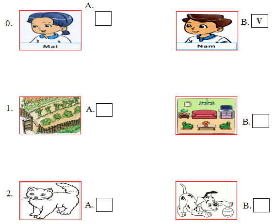 Đề thi học kì 1 lớp 3 môn tiếng Anh trường Tiểu học Mai Đăng Chơn