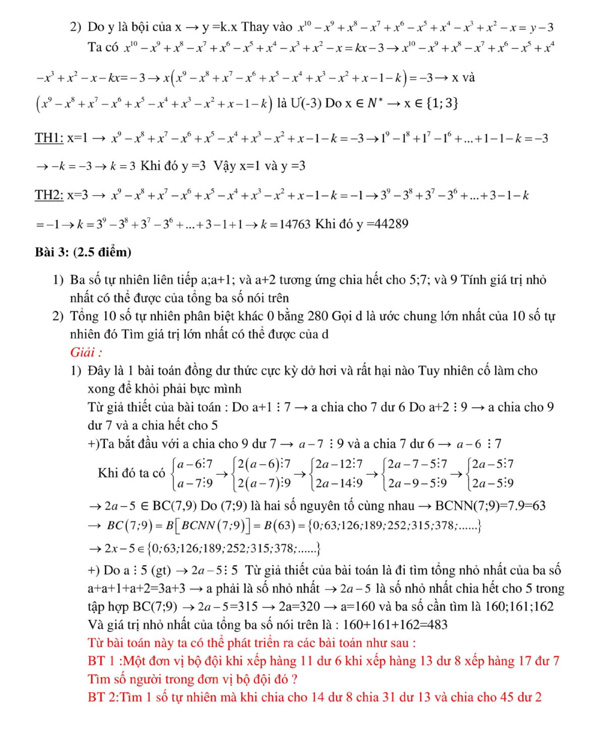 Đề thi học kì 1 môn Toán lớp 6