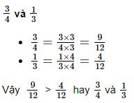 So sánh hai phân số khác mẫu