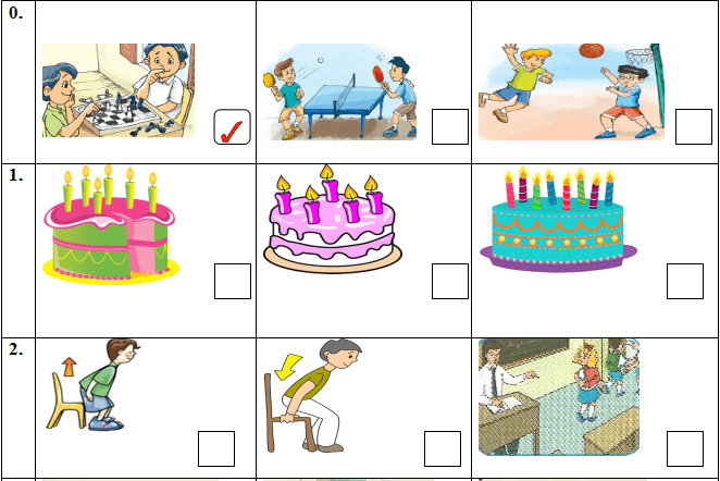 Đề thi tiếng Anh lớp 3 học kì 1 trường tiểu học Quang Trung