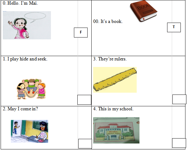 Đề thi tiếng Anh lớp 3 học kì 1 trường tiểu học Quang Trung