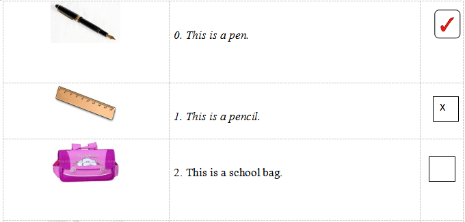 Đề thi tiếng Anh lớp 3 học kì 1 trường tiểu học Quang Trung