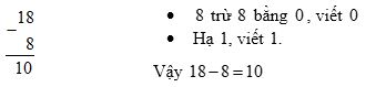 Lý thuyết Toán lớp 1: Phép trừ dạng 17 - 7