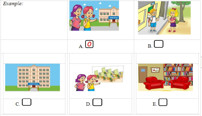 Đề thi học kì 1 lớp 3 môn tiếng Anh trường Tiểu học Tình Cương