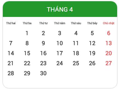 Lý thuyết Toán lớp 2: Ngày, tháng