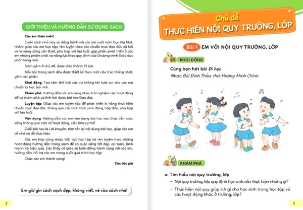 Sách giáo khoa lớp 1 môn Đạo Đức