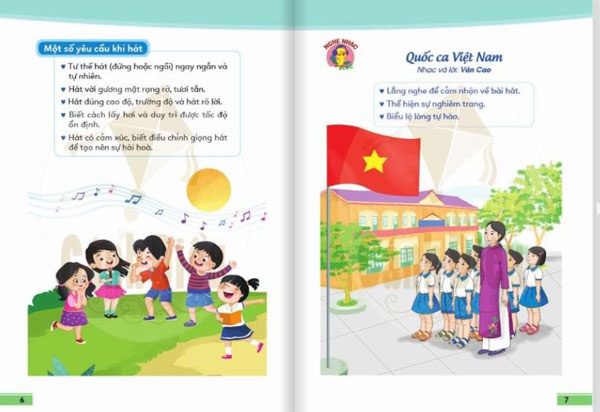 Sách giáo khoa lớp 1 môn Âm nhạc
