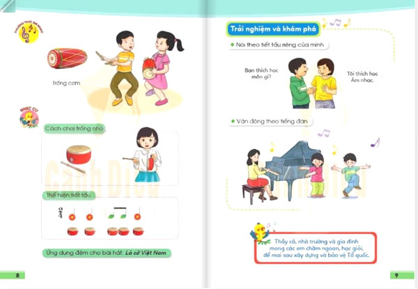 Sách giáo khoa lớp 1 môn Âm nhạc