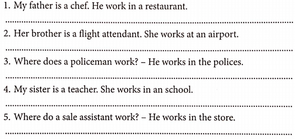 Bài tập ngữ pháp tiếng Anh lớp 4 Unit 12 What does your father do?