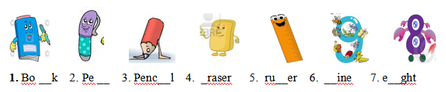 Bài tập tiếng Anh Unit 13 lớp 3 Where's my book?