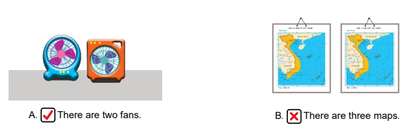 Đề kiểm tra tiếng Anh Unit 14 lớp 3 Are there any posters in the room?