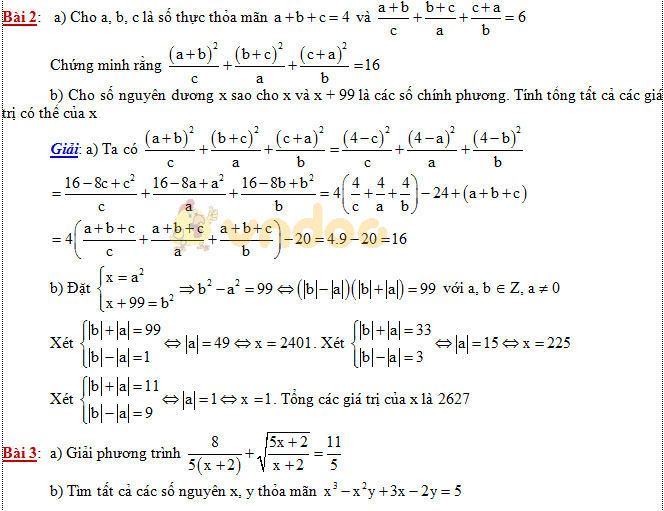 Đề thi chọn học sinh giỏi cấp huyện lớp 9 môn Toán Phòng GD&ĐT huyện Đức Thọ, Hà Tĩnh năm học 2019 - 2020