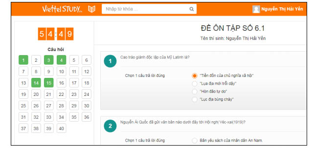 Hướng dẫn ôn tập lịch sử lớp 9 trực tuyến