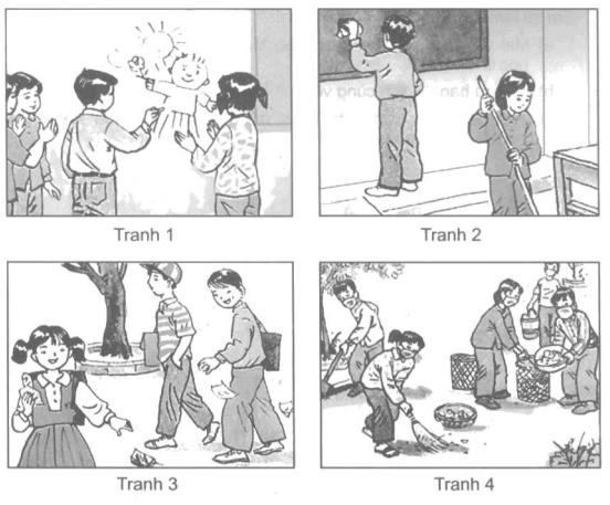 Giải vở bài tập Đạo đức 2 bài 7: Giữ gìn trường lớp sạch đẹp