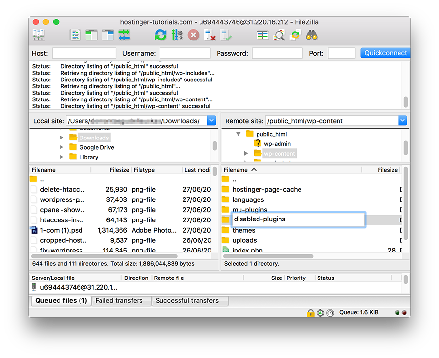 Vô hiệu WordPress Plugins