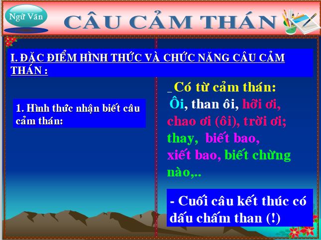 Bài giảng trực tuyến Câu cảm thán
