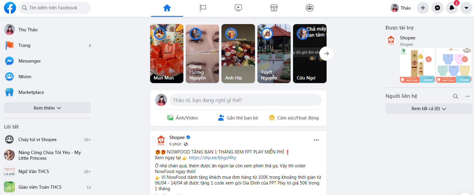 Hướng dẫn chuyển sang giao diện Facebook