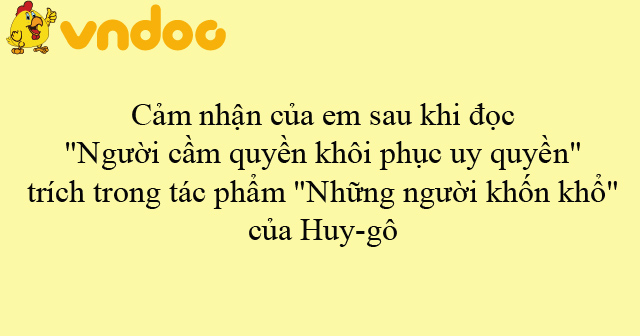 Cảm nhận của em sau khi đọc 