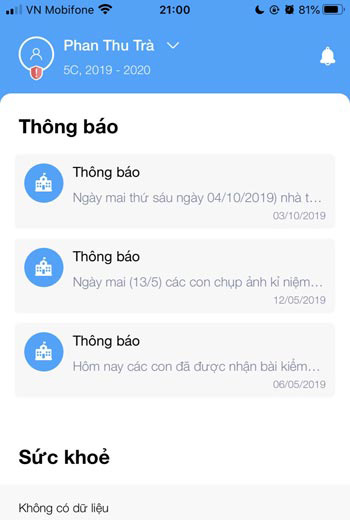 Cách tra cứu điểm học tập trên ứng dụng PINO