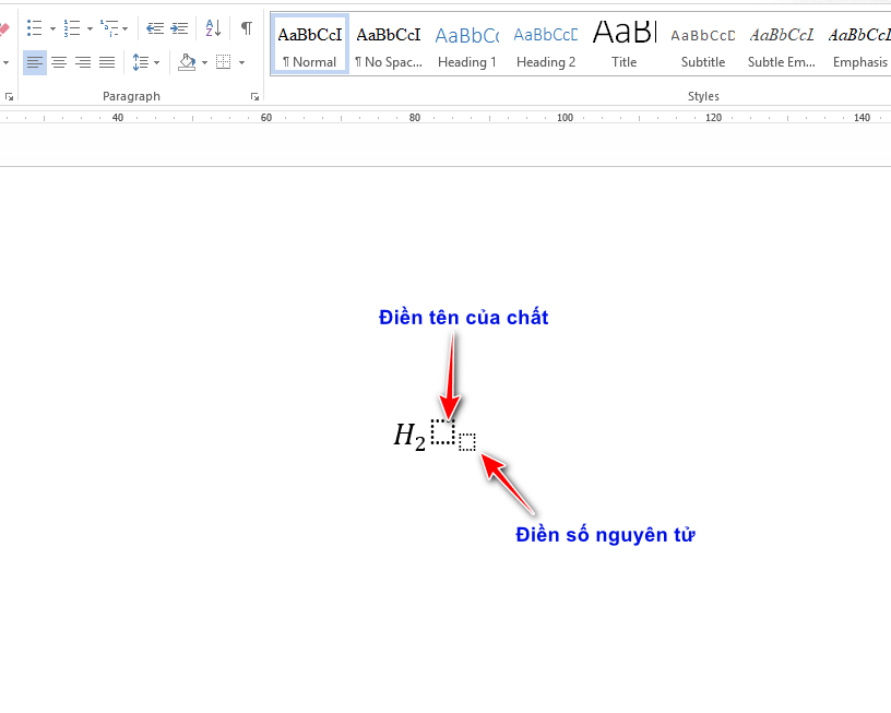 Cách gõ công thức hóa học trong Word 2007