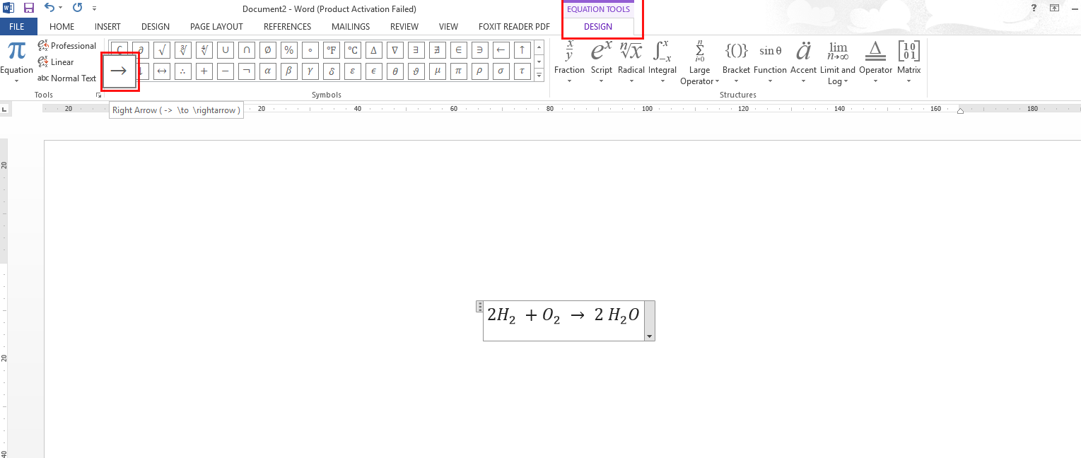 Cách gõ công thức hóa học trong Word 2010