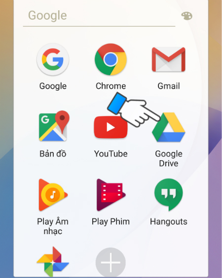 Chọn Google Drive Chọn Google Drive