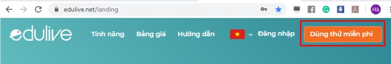 Cách đăng ký tài khoản Edulive