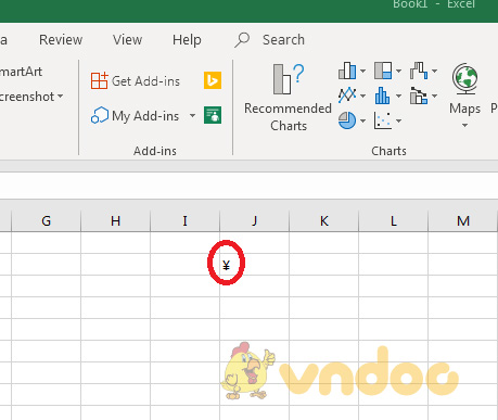 Cách chèn ký tự đặc biệt trong Excel 2007