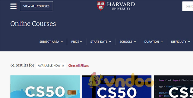 Học trực tuyến havard