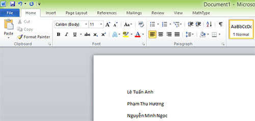 Cách xóa khoảng trắng trong word