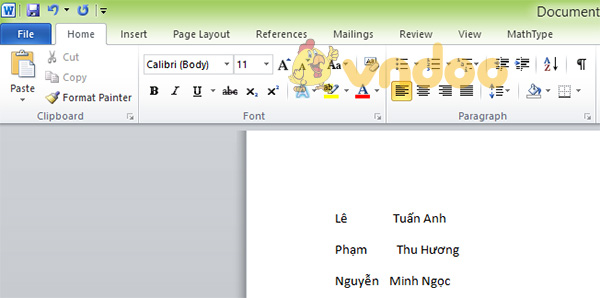 Cách xóa khoảng trắng trong word