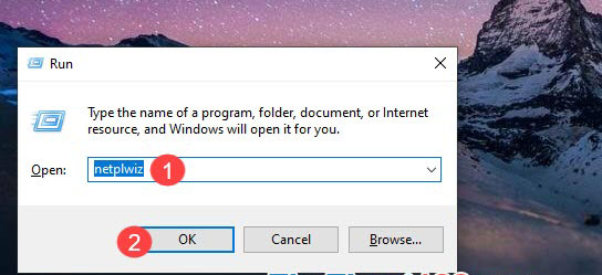 Tắt mật khẩu đăng nhập Windows 10 trong User Accounts