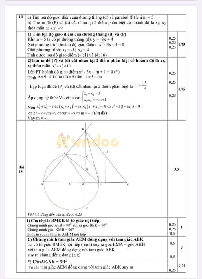 Đề thi học kì 2 lớp 9 môn Toán Phòng GD&ĐT quận Hai Bà Trưng năm học 2019 - 2020