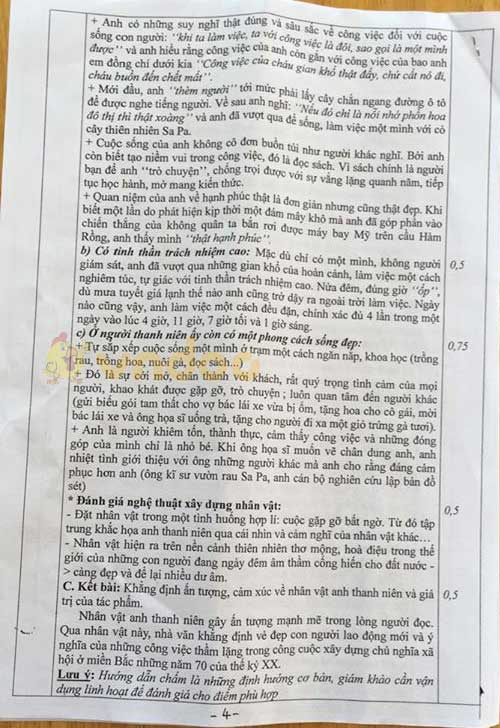 Đề thi thử vào lớp 10 môn Ngữ văn Trường THCS Trần Mai Ninh, Thanh Hóa năm học 2020 - 2021 (vòng 1)