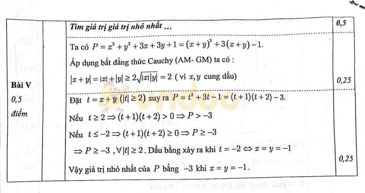 Đề thi thử vào lớp 10 môn Toán Trường THPT Trần Nhân Tông, Hai Bà Trưng năm học 2020 - 2021