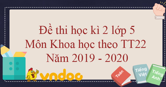 Đề thi học kì 2 lớp 5 môn Khoa học năm 2019 - 2020 theo Thông tư 22 ...