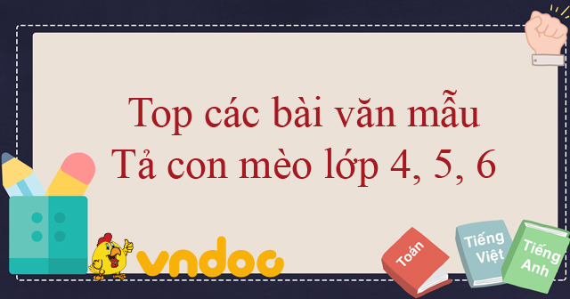 Top các bài văn Tả con mèo hay nhất - Tả con mèo lớp 4, 5, 6 